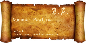 Nyemecz Paulina névjegykártya